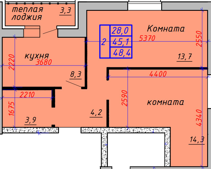 Детальная планировка квартир