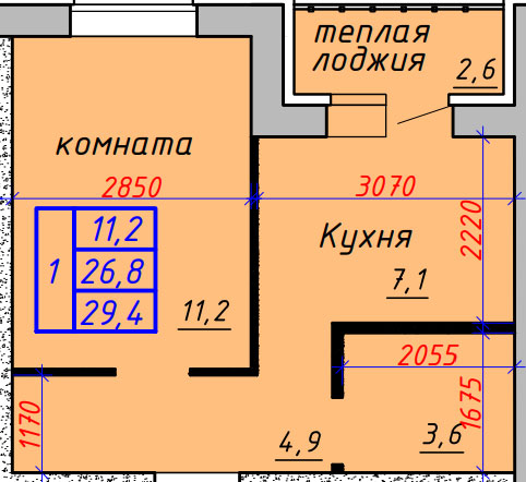 Детальная планировка квартир